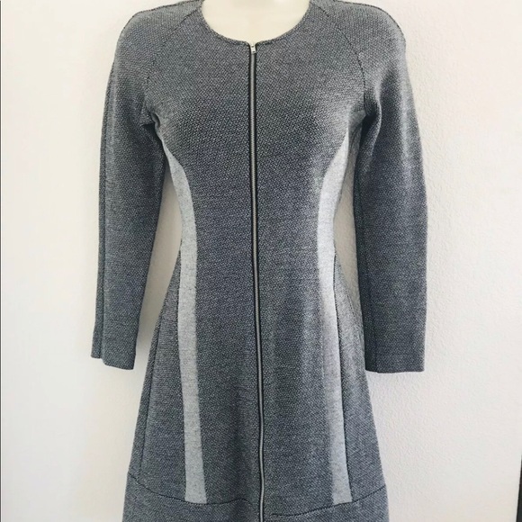 Theory Wool Blend Sweater Dress Chayenne Cityscape - Picture 2 of 8